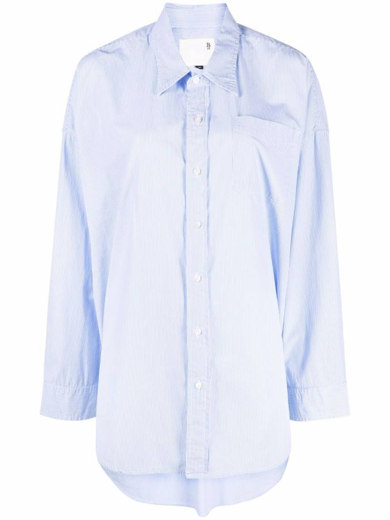 R13 pinstripe cotton shirt - Blue von R13