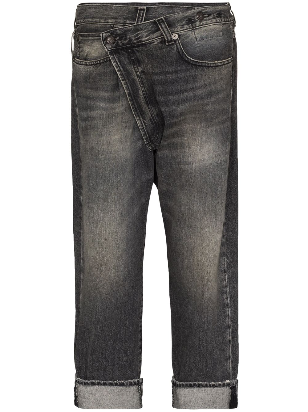 R13 stonewashed straight-leg jeans - Black von R13