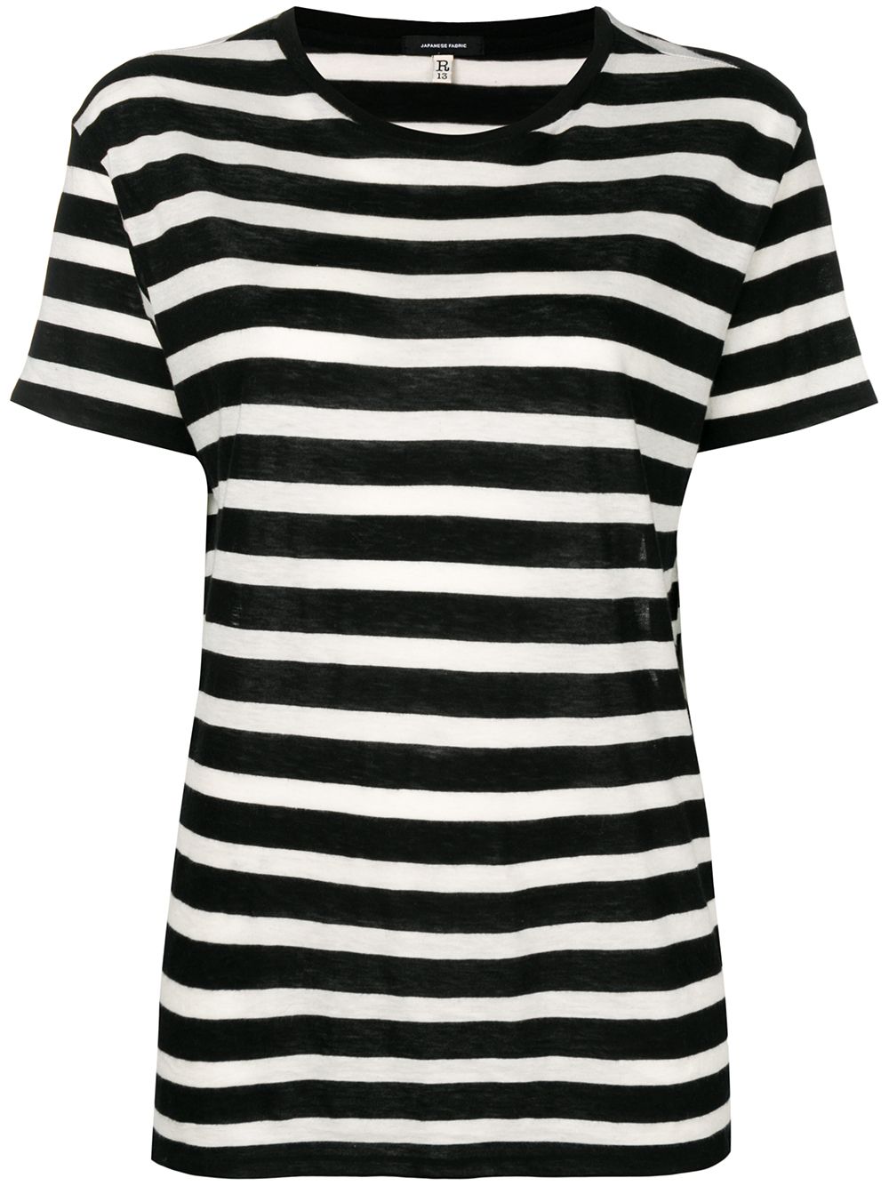 R13 striped T-shirt - Black von R13