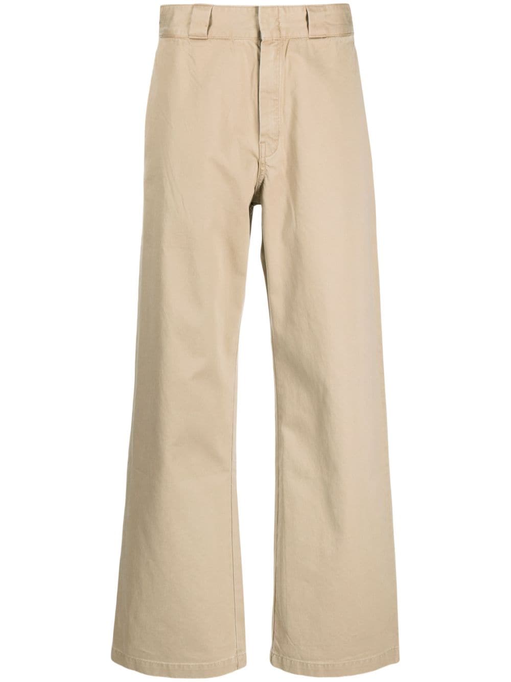 R13 wide-leg cotton chino trousers - Green von R13