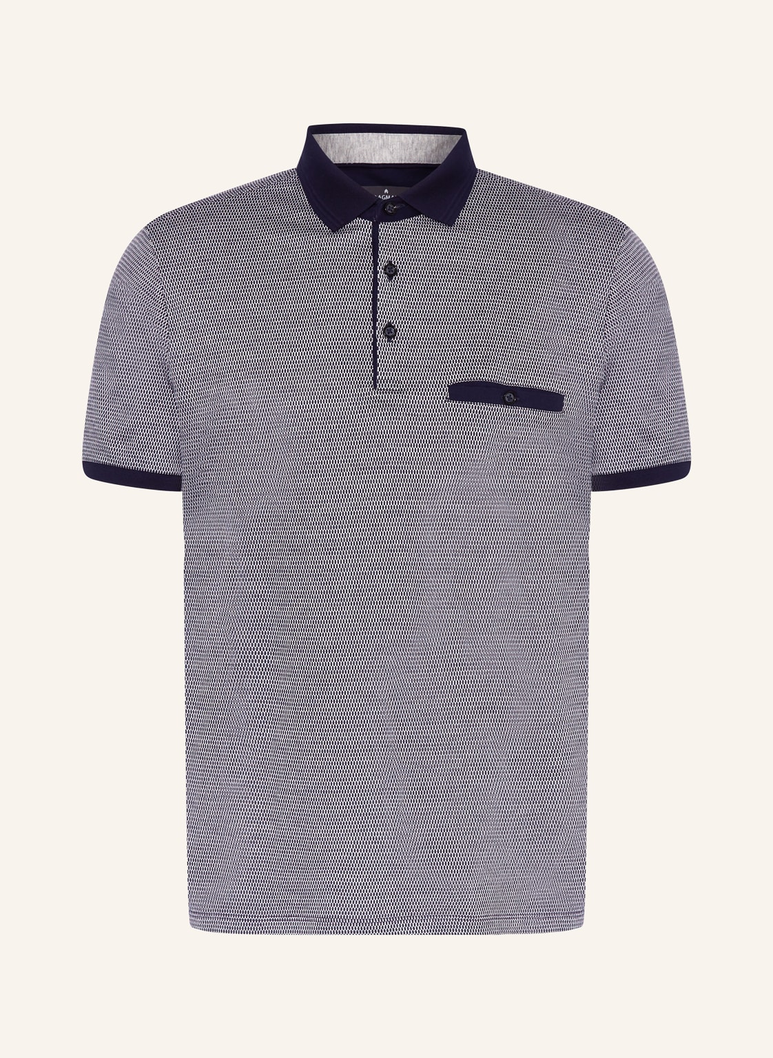 Ragman Jersey-Poloshirt blau von RAGMAN