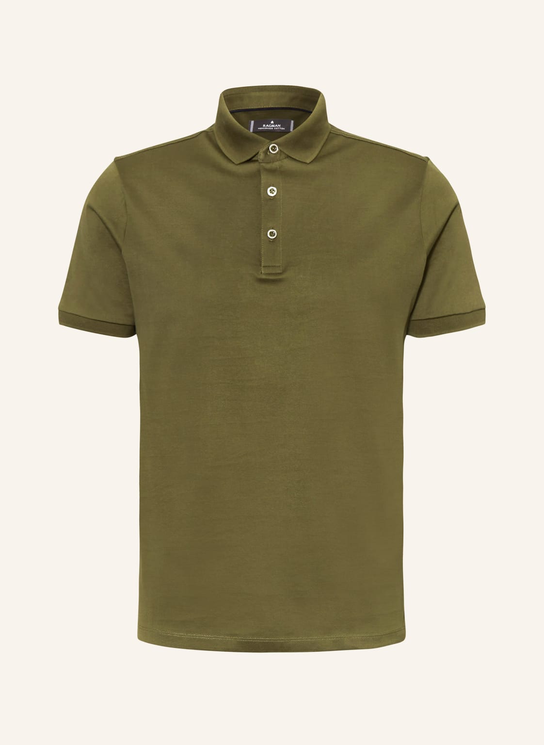 Ragman Jersey-Poloshirt gruen von RAGMAN