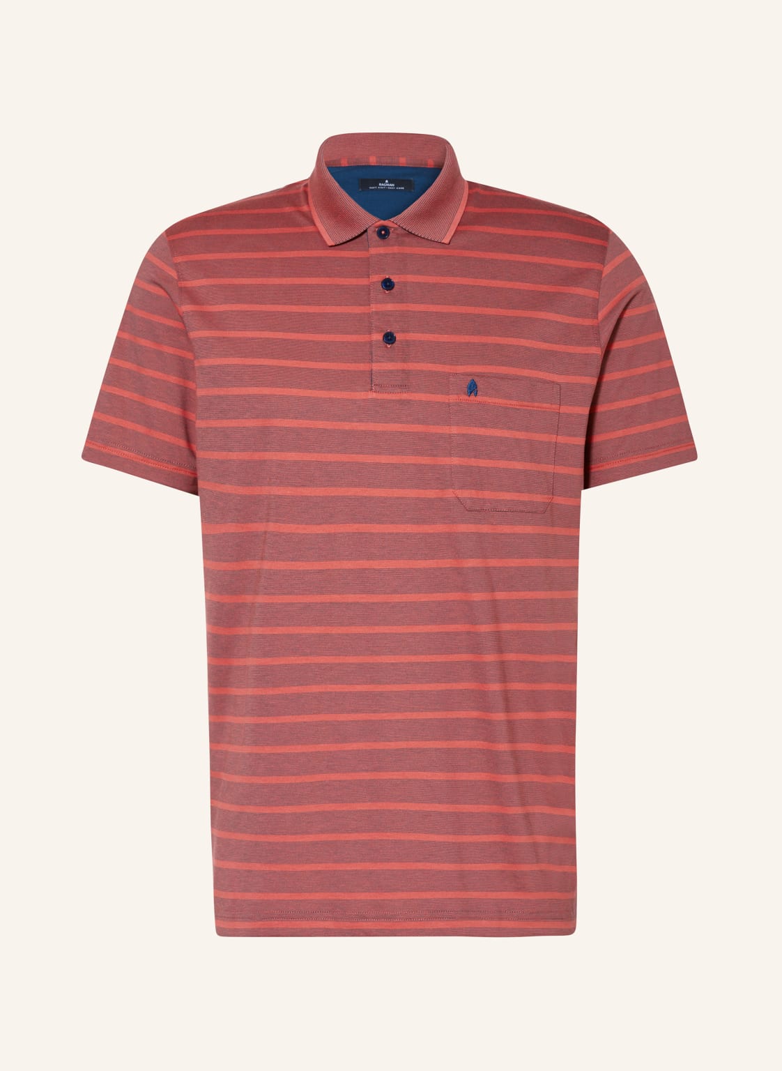 Ragman Jersey-Poloshirt rot von RAGMAN