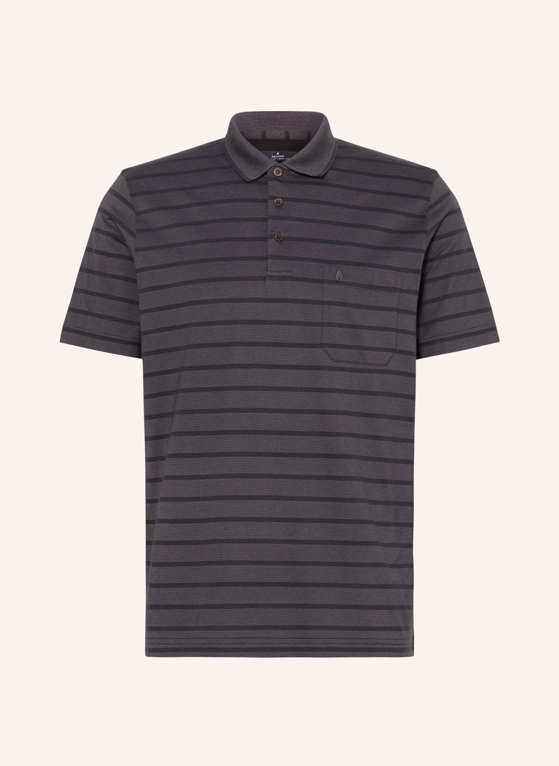 Ragman Jersey-Poloshirt schwarz von RAGMAN