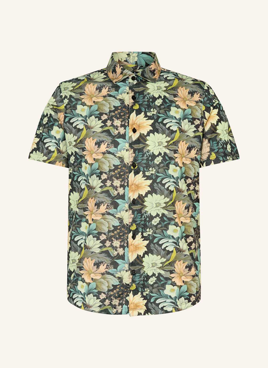 Ragman Kurzarm-Hemd Modern Fit gruen von RAGMAN