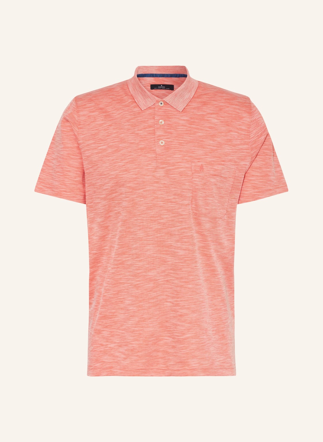 Ragman Strick-Poloshirt rot von RAGMAN