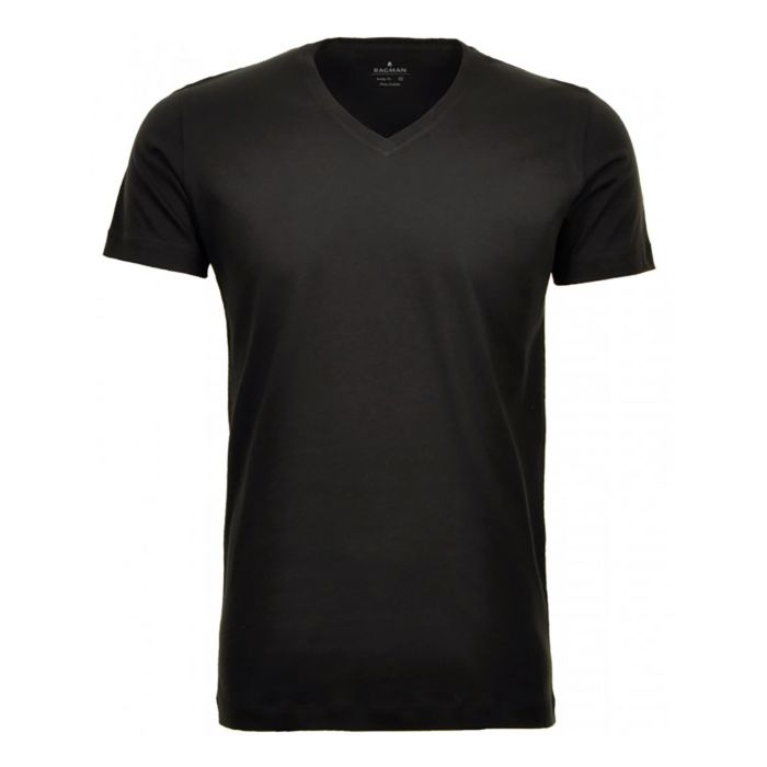 Ragman T-Shirt mit V-Ausschnitt im DUO-Pack, schwarz, Xxxl von Ragman