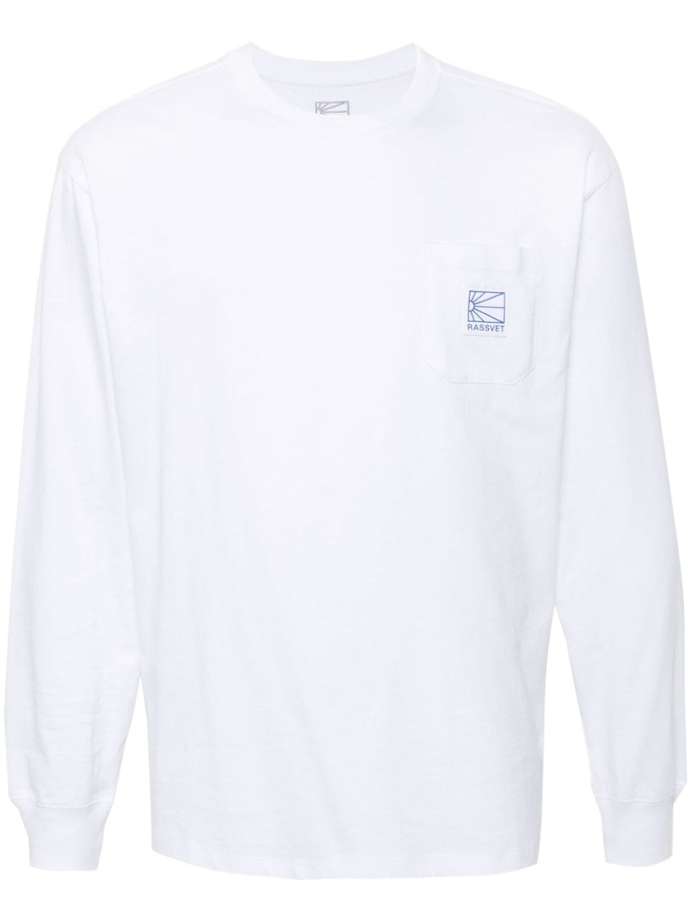 RASSVET logo-appliqué long-sleeved top - White von RASSVET