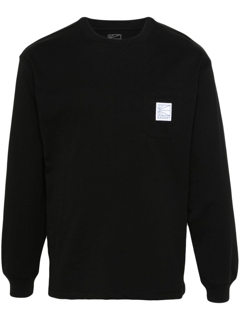 RASSVET logo-patch cotton T-shirt - Black von RASSVET