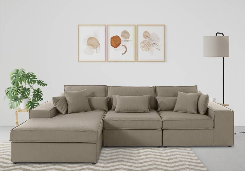 RAUM.ID Ecksofa »Florid L-Form«, 3 Teile, bestehend aus Modulen, viele Bezugsqualitäten, auch in Cord von RAUM.ID