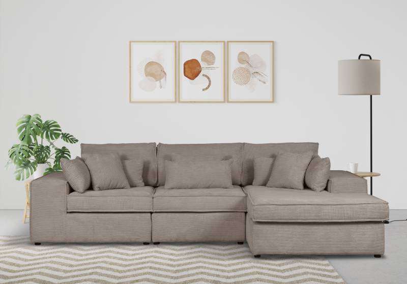 RAUM.ID Ecksofa »Florid L-Form«, 3 Teile, bestehend aus Modulen, viele Bezugsqualitäten, auch in Cord von RAUM.ID