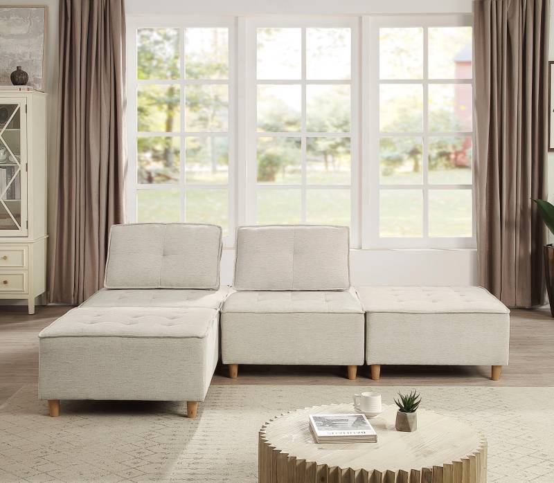RAUM.ID Sessel »Flexid«, (1 St.), modular erweiterbar zum Sofa, inkl. Rückenkissen, Chenille-Bezug von RAUM.ID