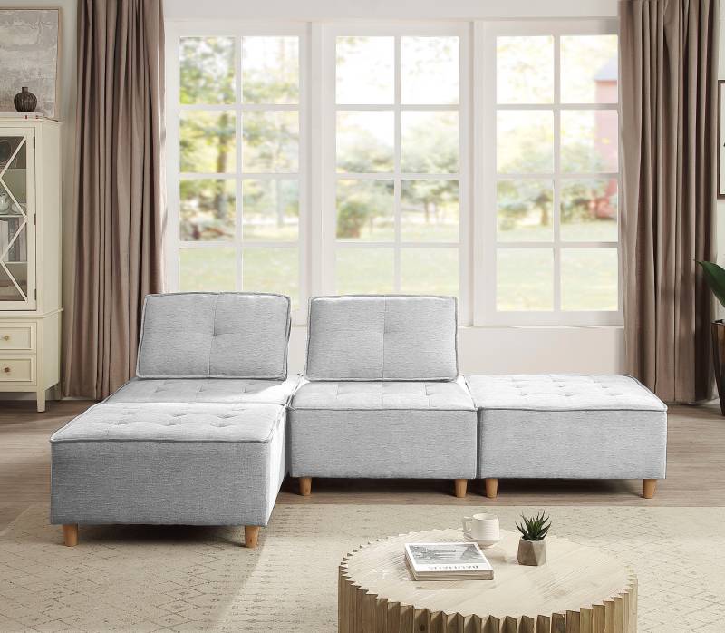 RAUM.ID Sessel »Flexid«, (1 St.), modular erweiterbar zum Sofa, inkl. Rückenkissen, Chenille-Bezug von RAUM.ID