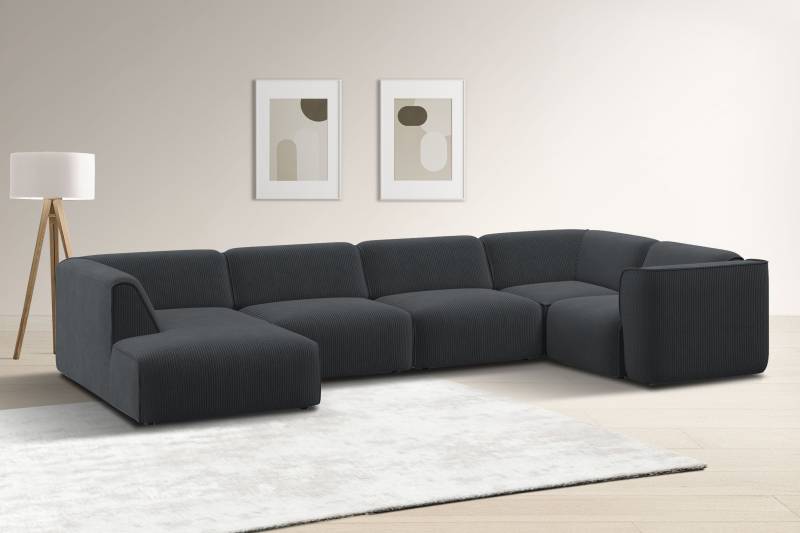 RAUM.ID Wohnlandschaft »Merid U-Form, jederzeit durch Module erweiterbar, B/T/H: 367/206/70 cm«, als Modul oder separat verwendbar, für individuelle Zusammenstellung von RAUM.ID