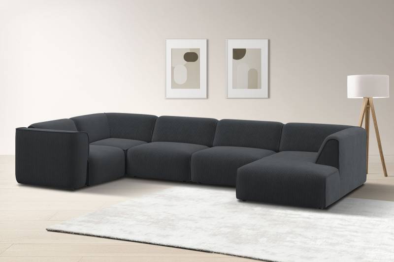 RAUM.ID Wohnlandschaft »Merid U-Form, jederzeit durch Module erweiterbar, B/T/H: 367/206/70 cm«, als Modul oder separat verwendbar, für individuelle Zusammenstellung von RAUM.ID