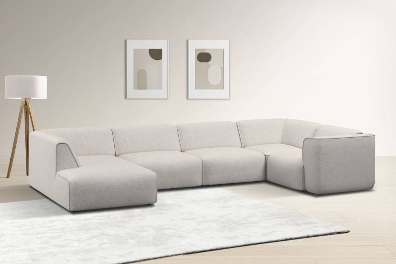 RAUM.ID Wohnlandschaft »Merid U-Form, jederzeit durch Module erweiterbar, B/T/H: 367/206/70 cm«, als Modul oder separat verwendbar, für individuelle Zusammenstellung von RAUM.ID