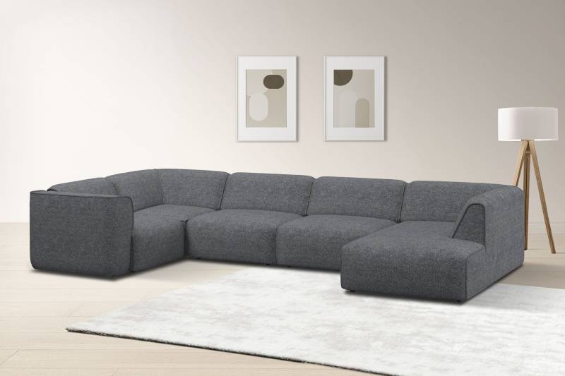 RAUM.ID Wohnlandschaft »Merid U-Form, jederzeit durch Module erweiterbar, B/T/H: 367/206/70 cm«, als Modul oder separat verwendbar, für individuelle Zusammenstellung von RAUM.ID