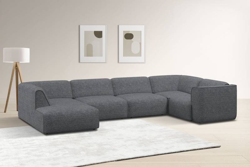 RAUM.ID Wohnlandschaft »Merid U-Form, jederzeit durch Module erweiterbar, B/T/H: 367/206/70 cm«, als Modul oder separat verwendbar, für individuelle Zusammenstellung von RAUM.ID