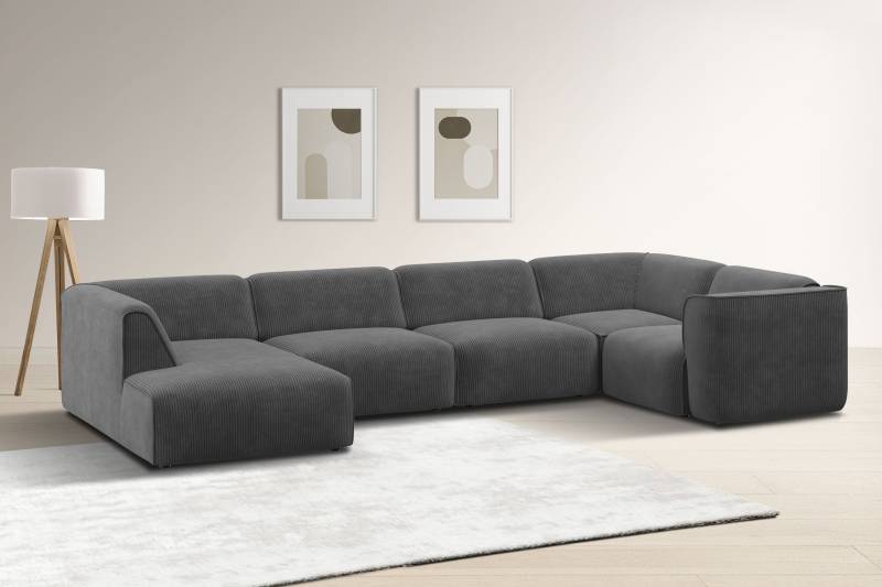 RAUM.ID Wohnlandschaft »Merid U-Form, jederzeit durch Module erweiterbar, B/T/H: 367/206/70 cm«, als Modul oder separat verwendbar, für individuelle Zusammenstellung von RAUM.ID