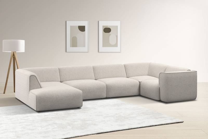 RAUM.ID Wohnlandschaft »Merid U-Form, jederzeit durch Module erweiterbar, B/T/H: 367/206/70 cm«, als Modul oder separat verwendbar, für individuelle Zusammenstellung von RAUM.ID