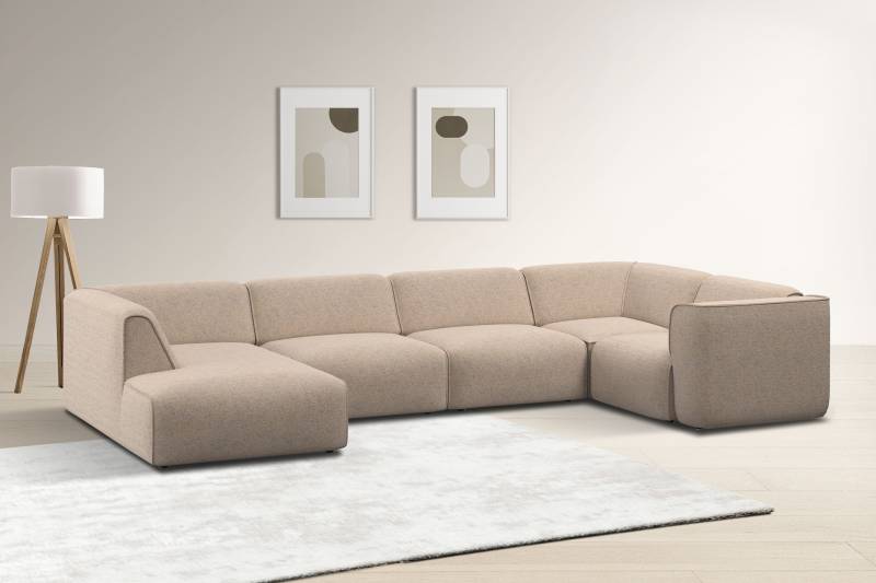RAUM.ID Wohnlandschaft »Merid U-Form, jederzeit durch Module erweiterbar, B/T/H: 367/206/70 cm«, als Modul oder separat verwendbar, für individuelle Zusammenstellung von RAUM.ID