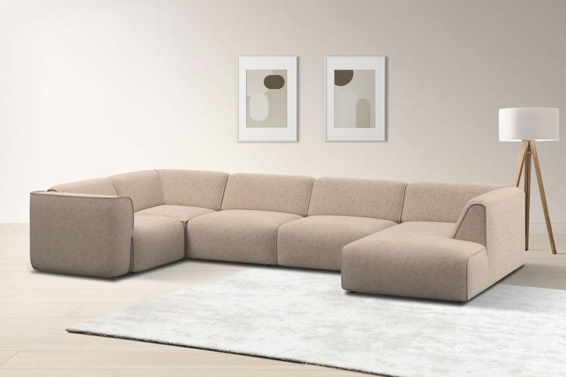 RAUM.ID Wohnlandschaft »Merid U-Form, jederzeit durch Module erweiterbar, B/T/H: 367/206/70 cm«, als Modul oder separat verwendbar, für individuelle Zusammenstellung von RAUM.ID