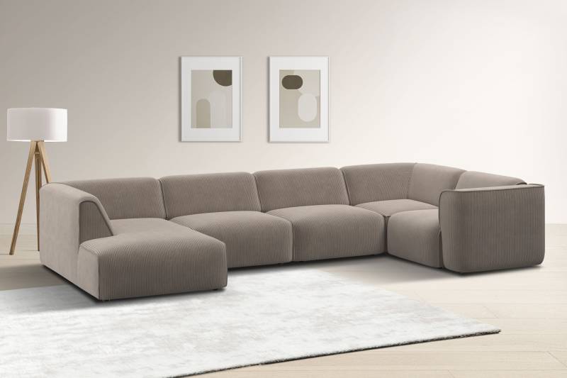 RAUM.ID Wohnlandschaft »Merid U-Form, jederzeit durch Module erweiterbar, B/T/H: 367/206/70 cm«, als Modul oder separat verwendbar, für individuelle Zusammenstellung von RAUM.ID