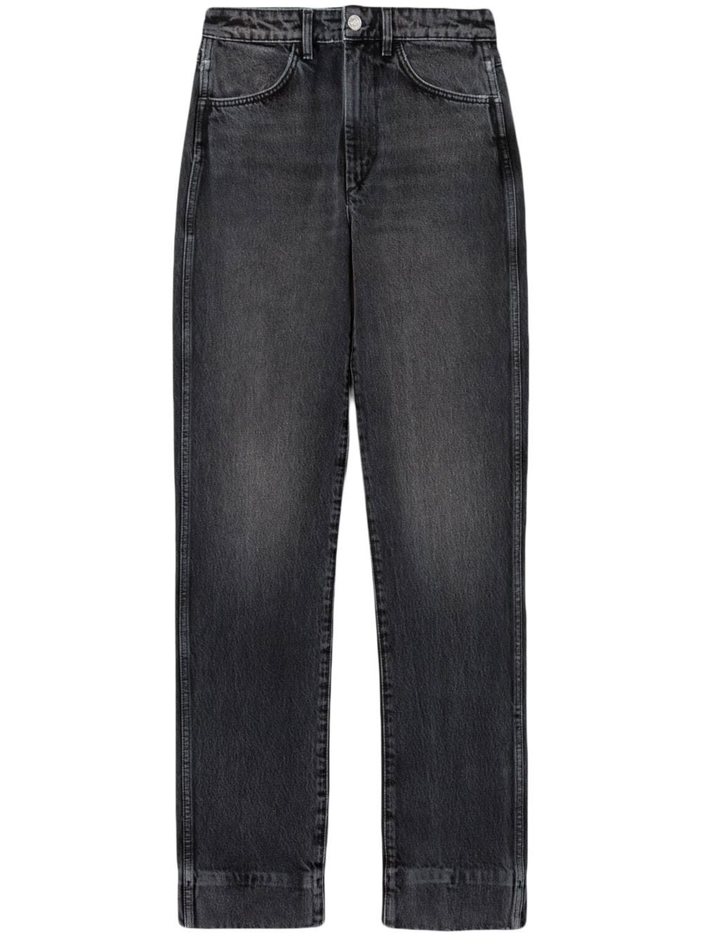 RE/DONE 70s high-waisted straight-leg jeans - Black von RE/DONE