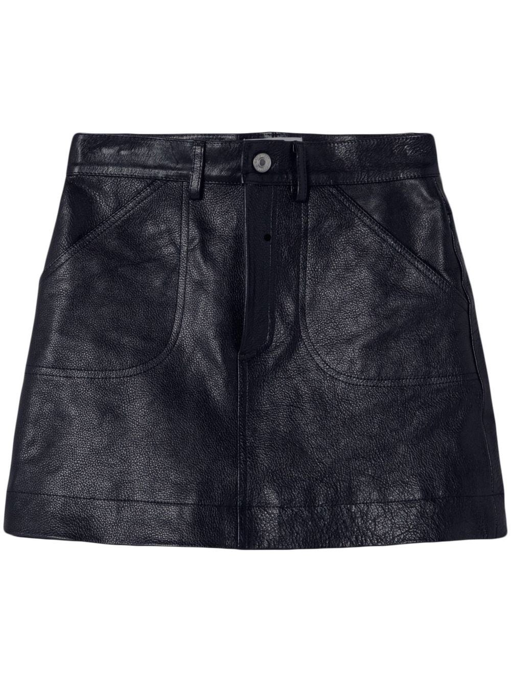 RE/DONE 70s leather mini skirt - Black von RE/DONE