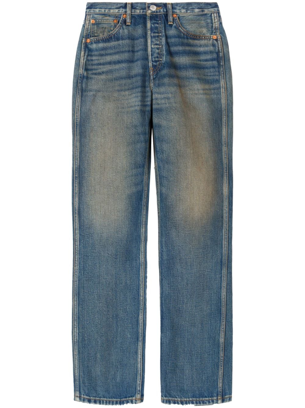 RE/DONE High Rise Loose faded jeans - Blue von RE/DONE