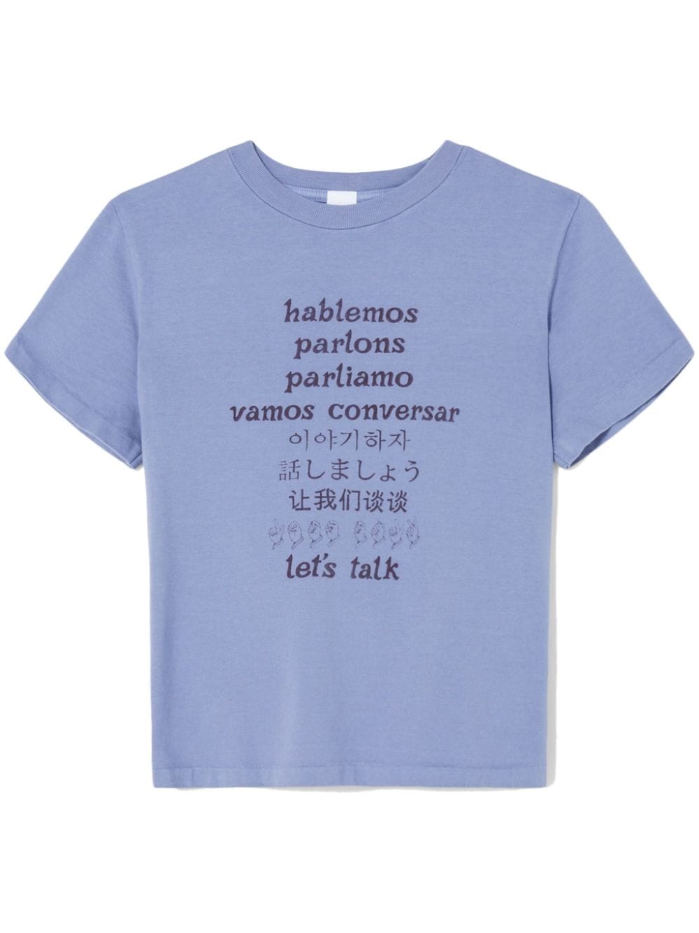 RE/DONE Lets Talk cotton T-shirt - Blue von RE/DONE