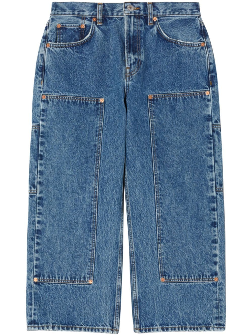 RE/DONE The Shortie mid-rise cropped jeans - Blue von RE/DONE