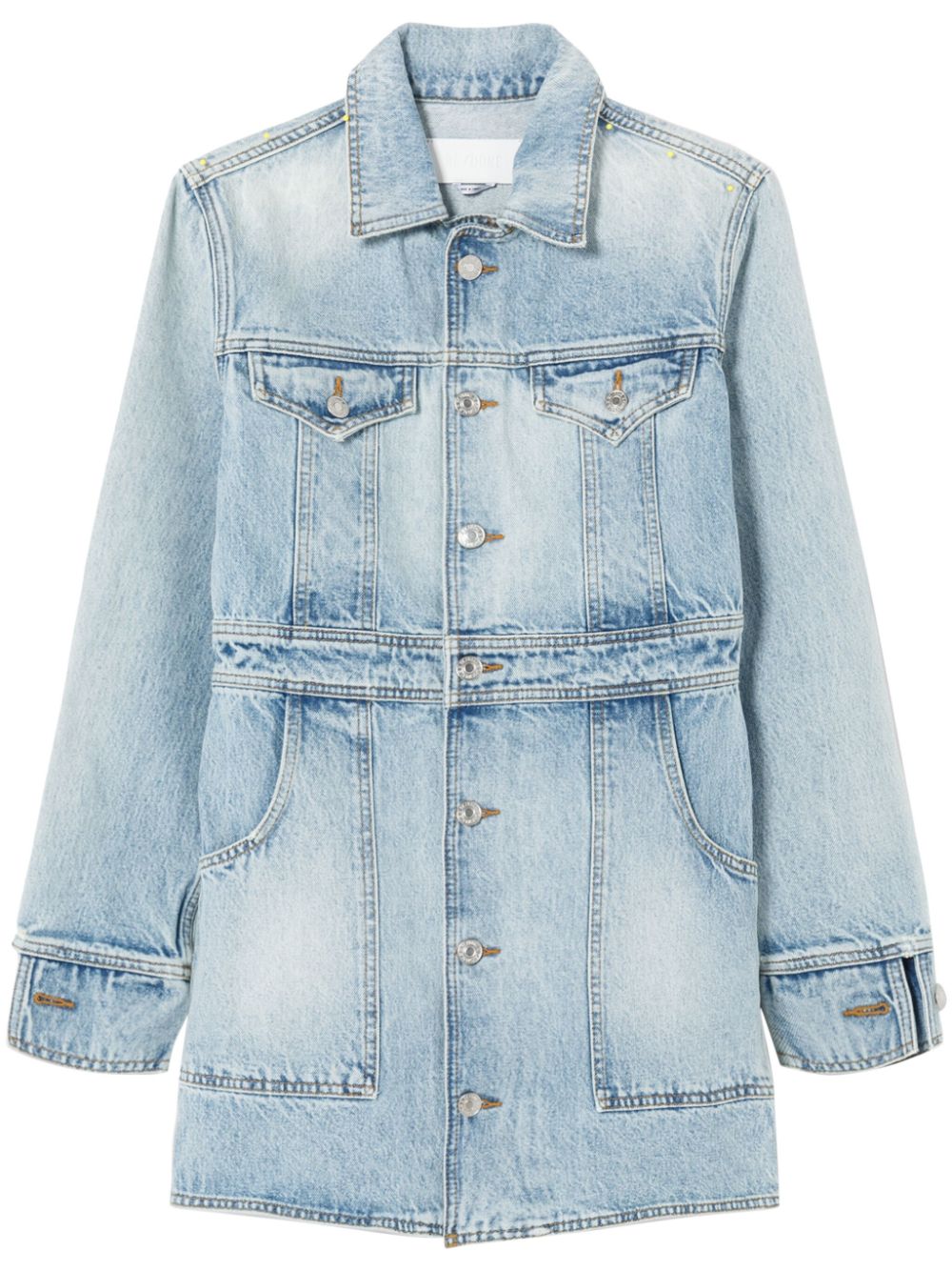 RE/DONE Trucker spread-collar organic cotton denim dress - Blue von RE/DONE