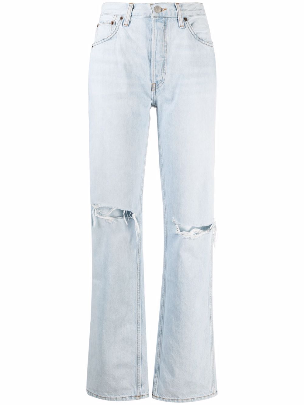 RE/DONE ripped bleach jeans - Blue von RE/DONE