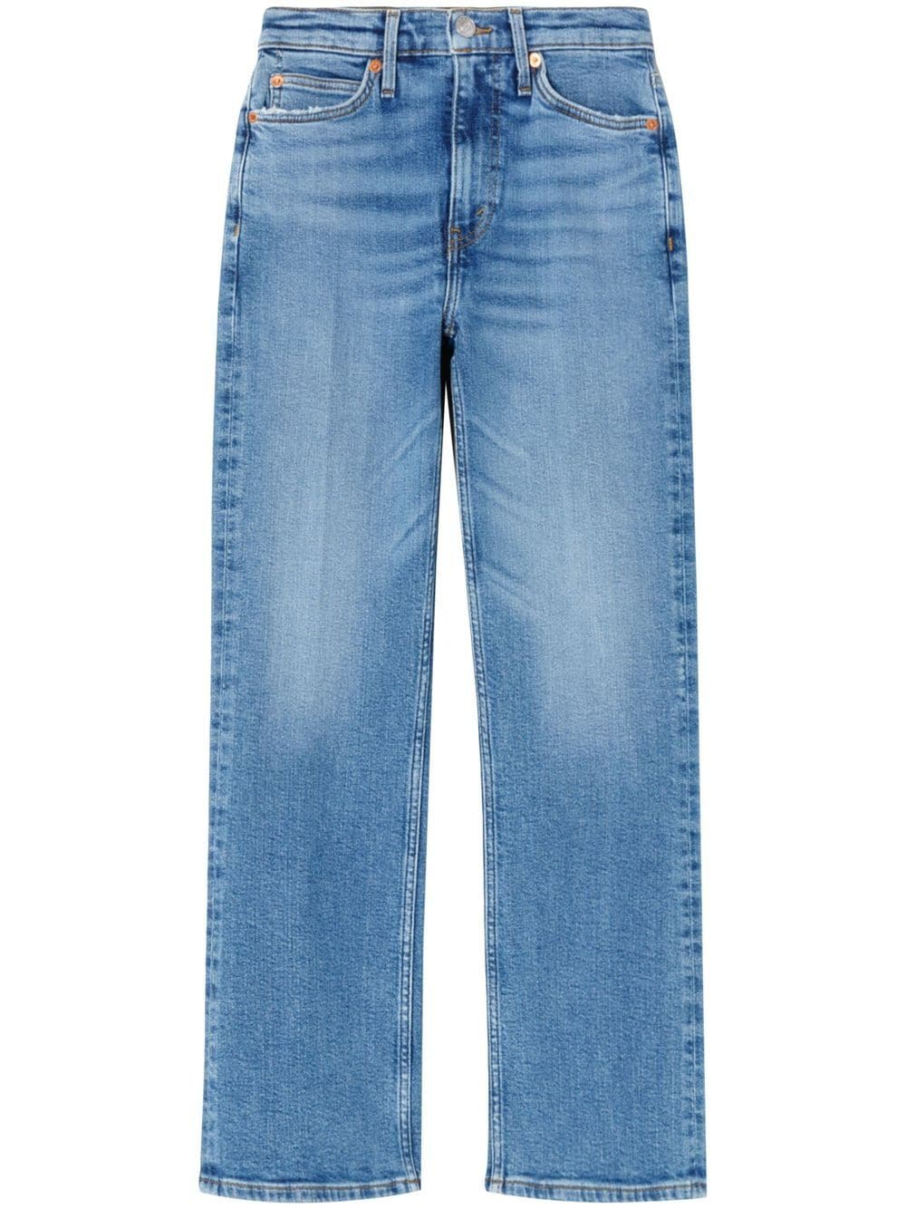 RE/DONE 70s cropped boot jeans - Blue von RE/DONE