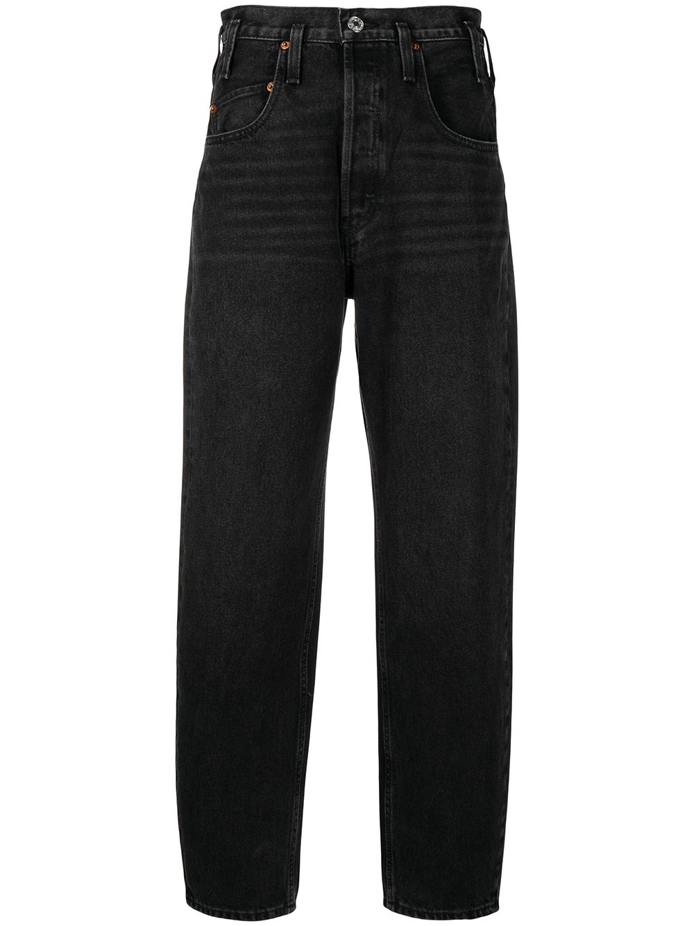 RE/DONE high-rise tapered jeans - Black von RE/DONE