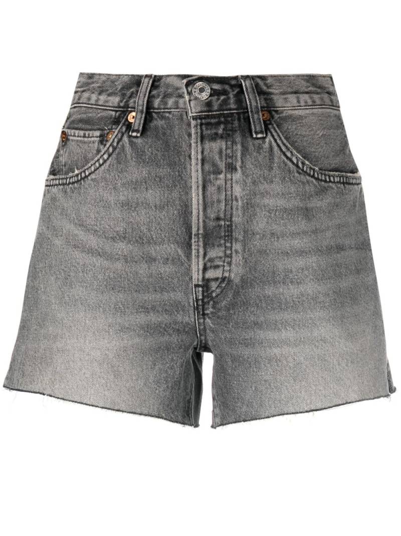 RE/DONE high-waisted denim shorts - Grey von RE/DONE