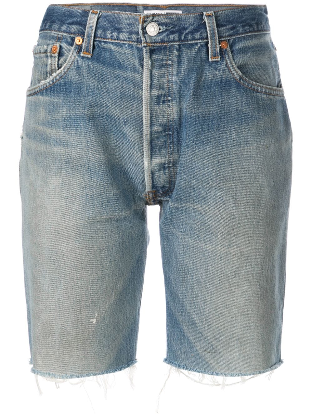 RE/DONE knee length denim shorts - Blue von RE/DONE