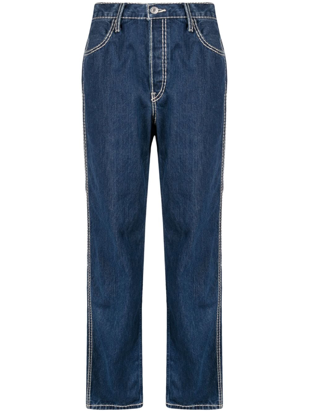 RE/DONE loose-fit contrast-stitching jeans - Blue von RE/DONE