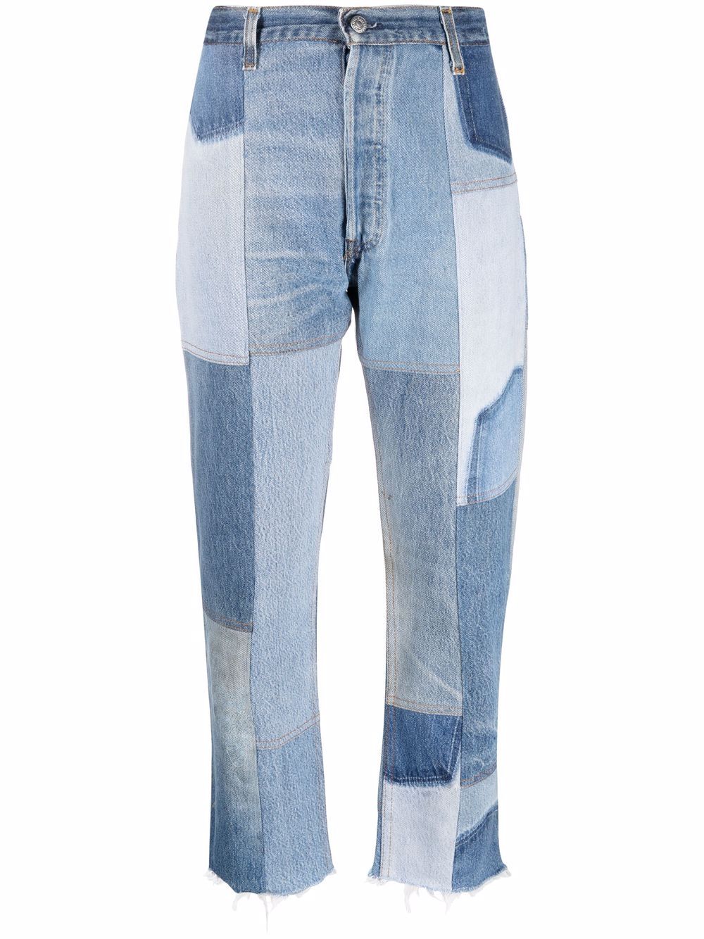 RE/DONE patchwork-panel jeans - Blue von RE/DONE