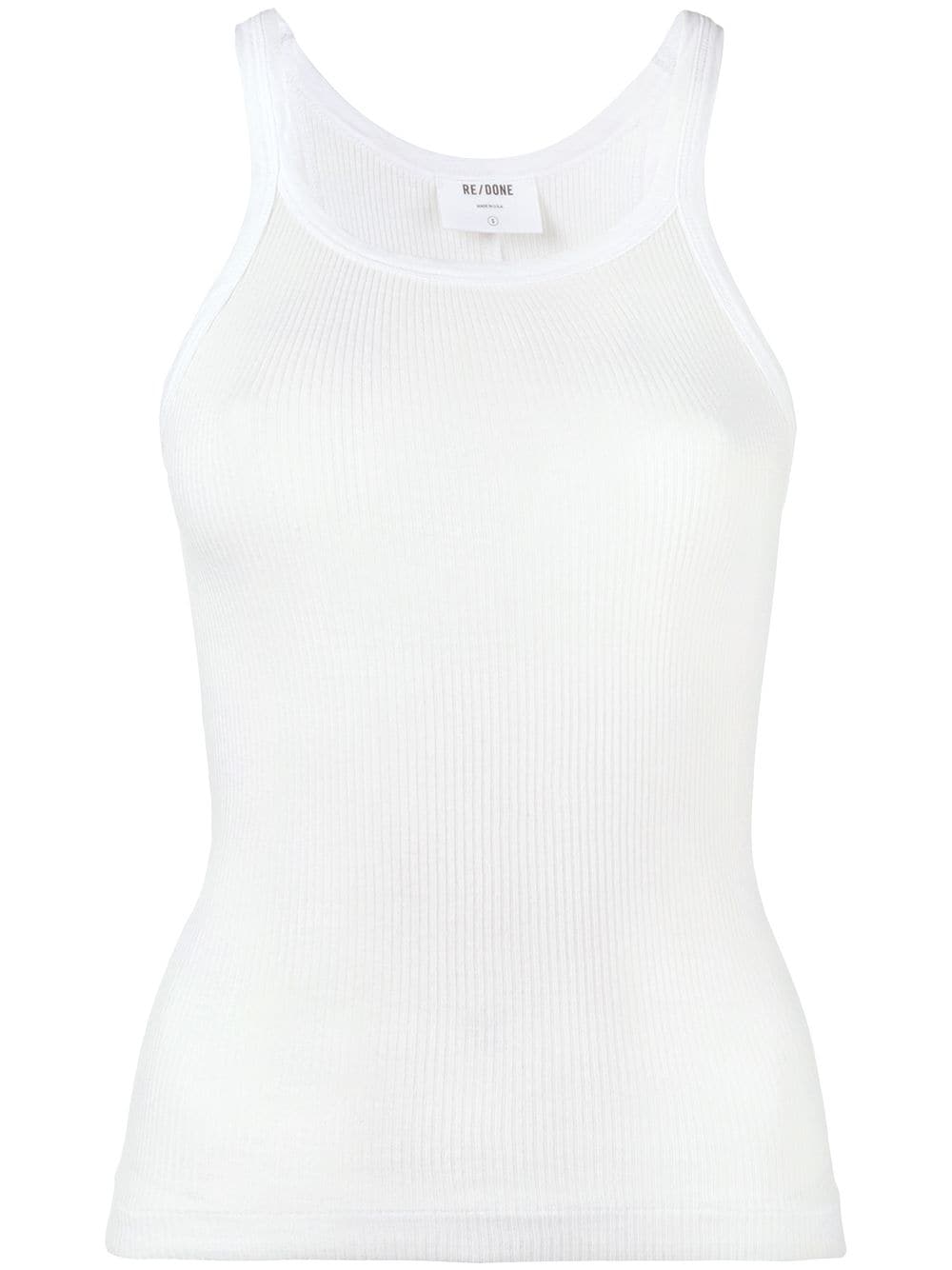 RE/DONE ribbed tank top - White von RE/DONE