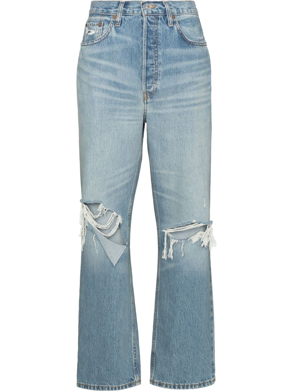 RE/DONE ripped straight-leg jeans - Blue von RE/DONE