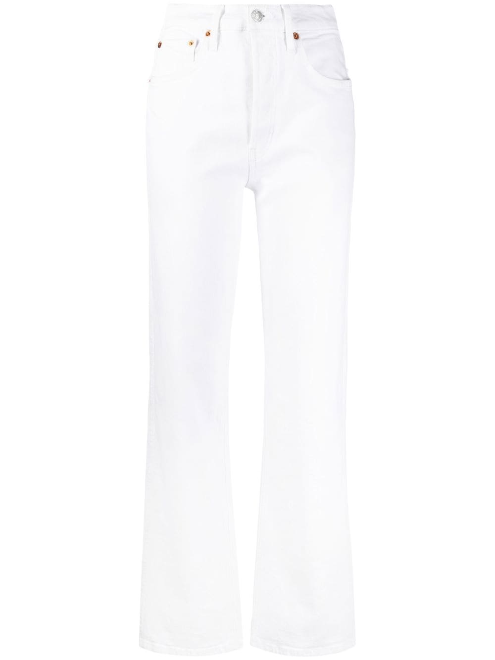 RE/DONE straight-leg high-rise jeans - White von RE/DONE