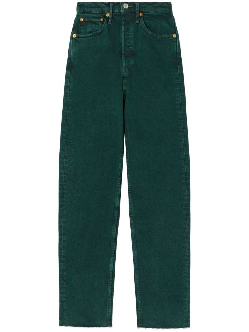 RE/DONE ultra high rise stove-pipe jeans - Green von RE/DONE