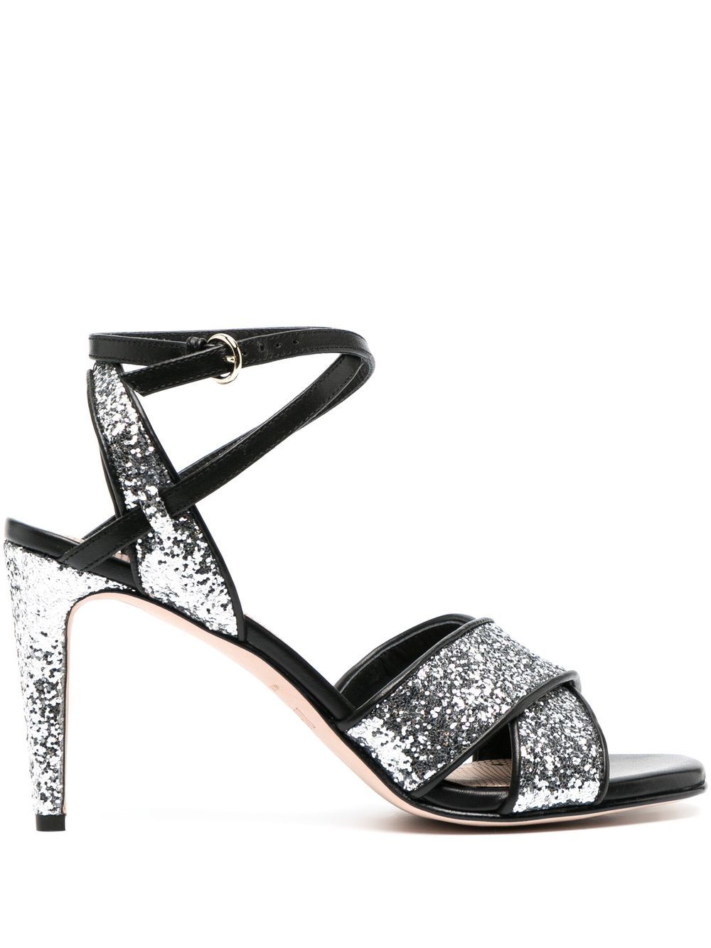 RED(V) 95mm glitter ankle-strap sandals - Grey von RED(V)