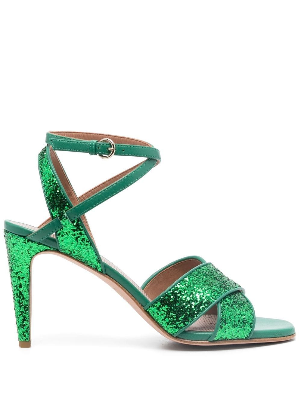 RED(V) glitter-embellished open-toe sandals - Green von RED(V)