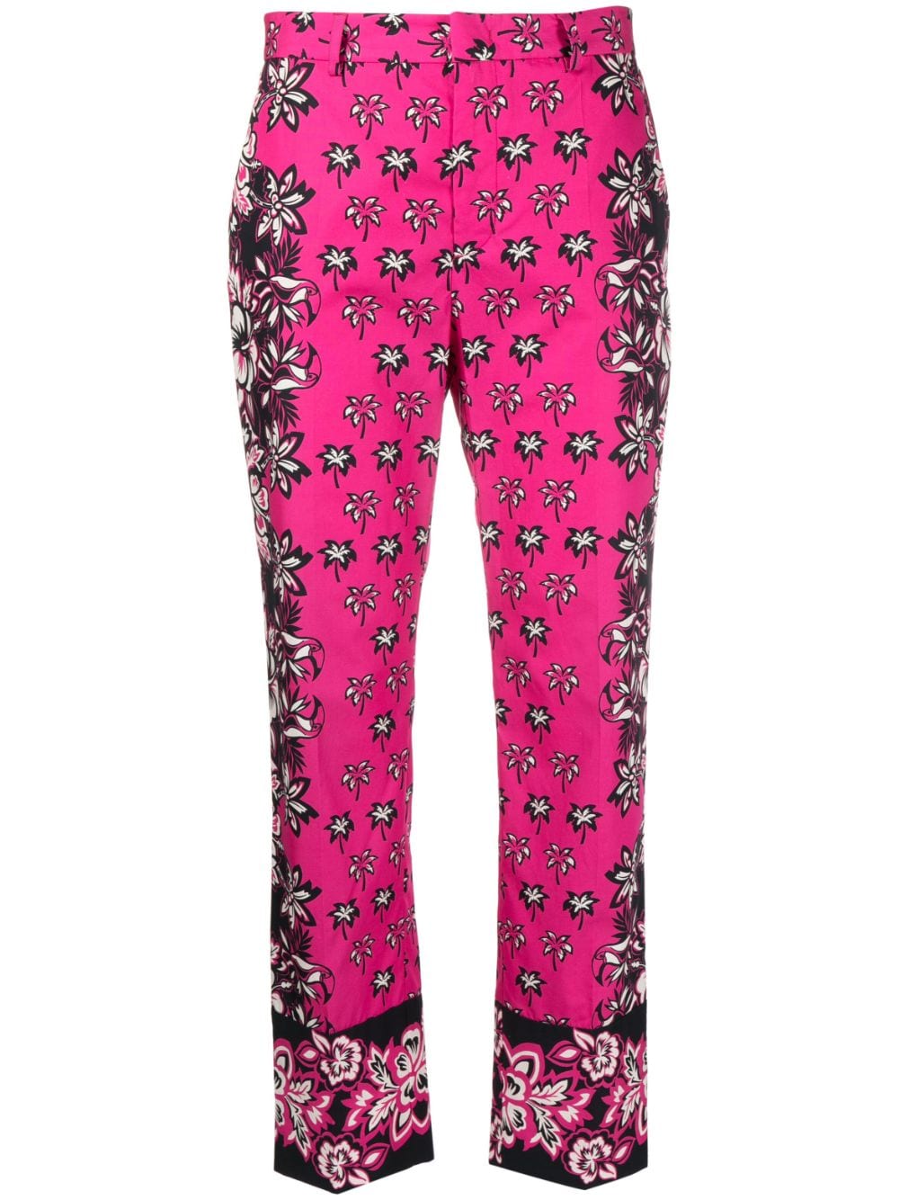 RED Valentino Bandana-print cotton trousers - Pink von RED Valentino