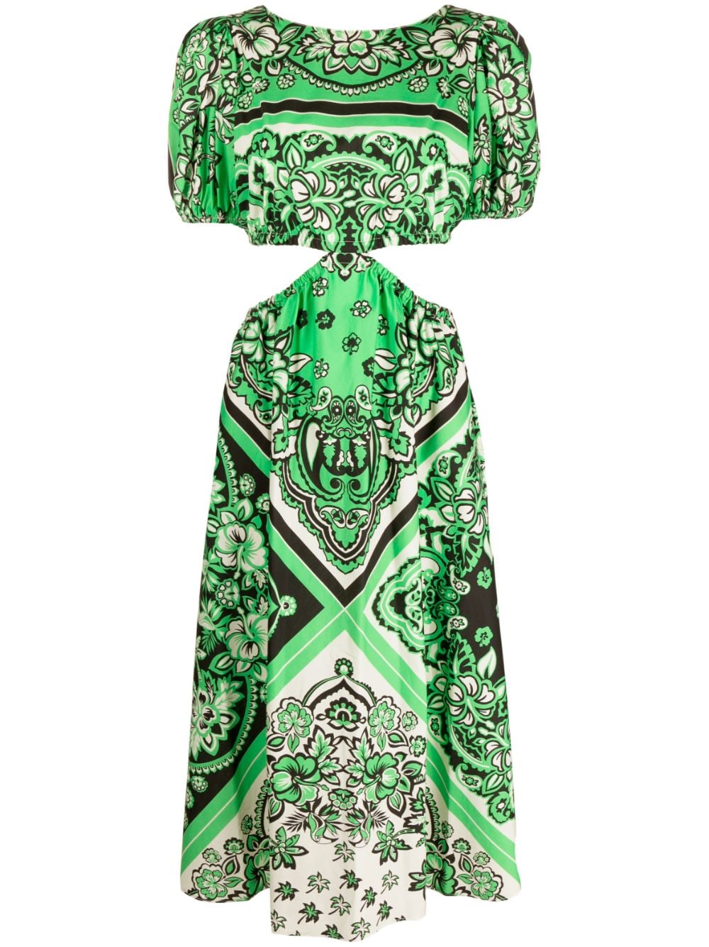 RED Valentino bandana-print cotton midi dress - Green von RED Valentino