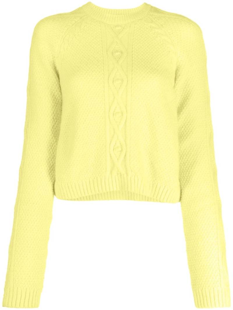 RED Valentino cable-knit crew-neck jumper - Yellow von RED Valentino