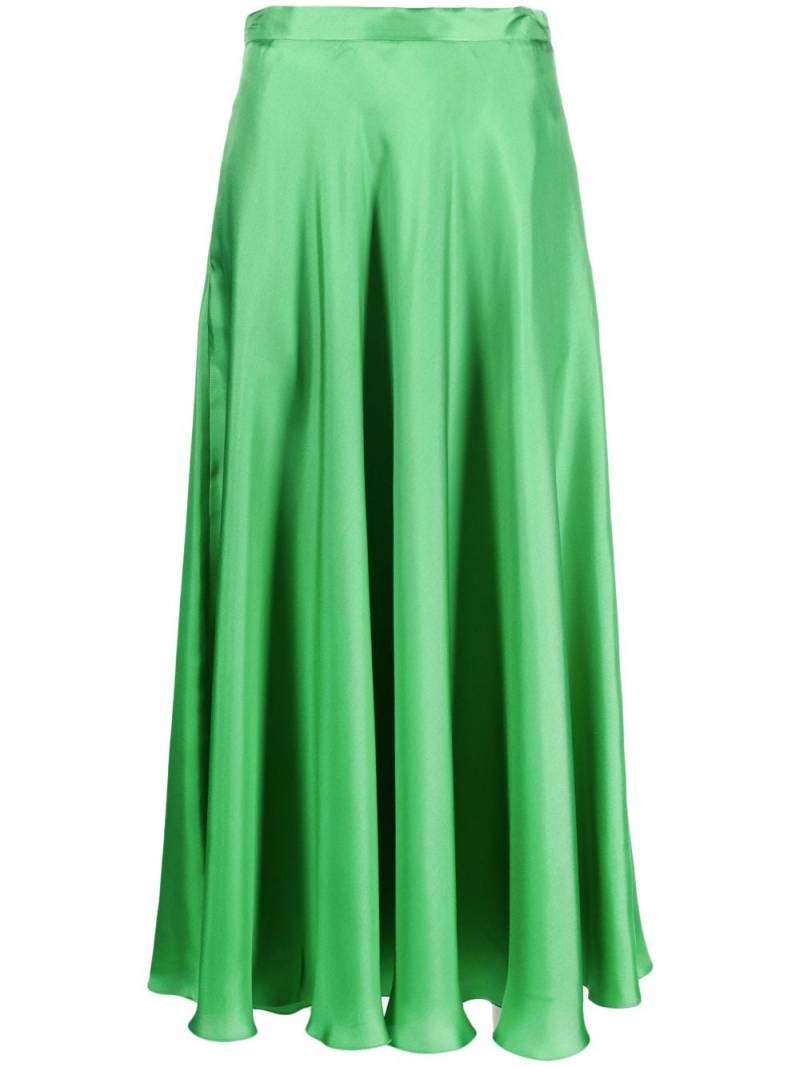 RED Valentino high-waisted drape-detail skirt - Green von RED Valentino